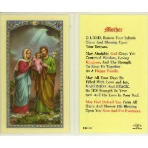  Prayer for Mother   Holy Family Holy Card (800 191) (E24 