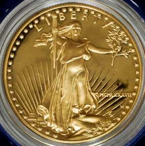   50 1oz American Eagle Gold Bullion Proof Coin w/Case & COA  