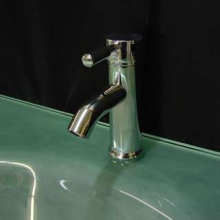   Bathroom Glass Double Basin Sink Wall Mounted Vanity Set #02634  