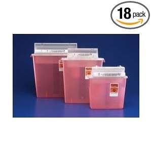 Kendall Sharpstar Sharps Container With Counterbalanced Lid, 5 Qt., 18 