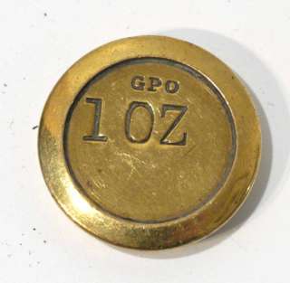   / Vintage Brass Nest Weight   GPO (General Post Office) 1oz.  