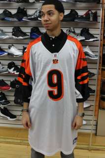 Cincinnati Bengals NFL White Orange Black Carson Palmer #9 Authentic 