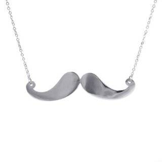 Karins Silver mustache Necklace by Emitations