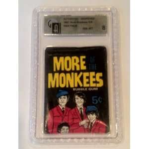  1967 More Monkees Unopened Wax Pack GAI Graded 8 NM MT 