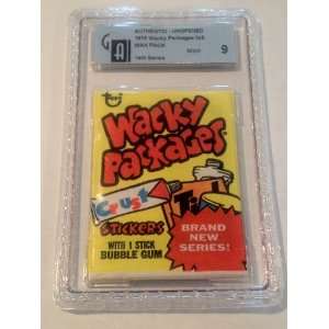 1974 Wacky Packages 14th Series GAI Graded 9 Mint Unopened Wax Pack