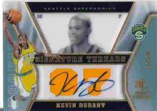 Kevin Durant (RC)Auto Jersey 2007 08 Sp Threads/50  