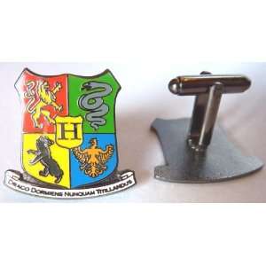   Hogwarts Coat of Arms Crest Cufflinks Cuff Link Set 