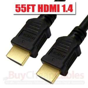  BuyCheapCables 55ft. HDMI to HDMI Cable Gold 24k V1.4 CL2 