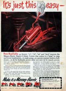 1955 Massey Harris 22 30 44 & 44 6 Tractor Original Color Ad  