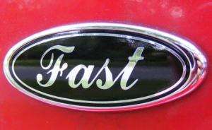 FAST oval ford emblem OVERLAY Mustang 94 04 DECAL black  