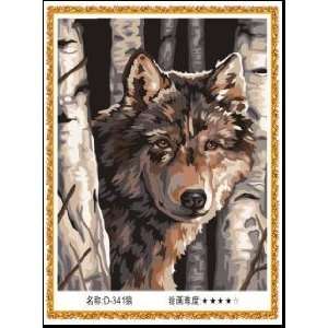  Paint By Number Kit 20x16  Wolf Toys & Games