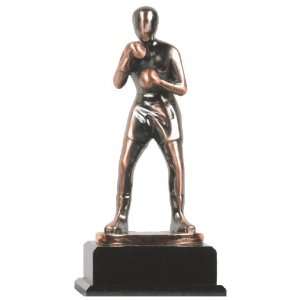 Medium Contemporary Boxer Statue   Copper Finish