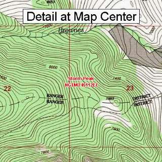  USGS Topographic Quadrangle Map   Storm Peak, Montana 