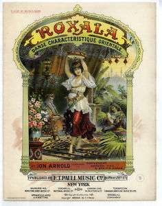REPRODUCTION E T PAULL Sheet Music ROXALA 1901  
