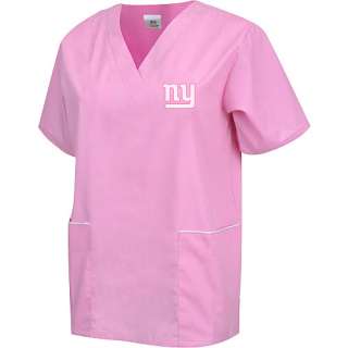 Scrub Dudz New York Giants Breast Cancer Awareness Solid Print Scrub 
