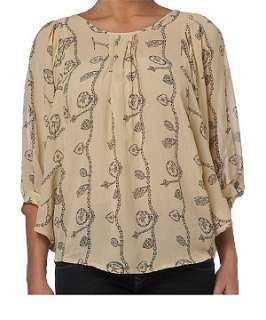 White Pattern (White) Batwing Sheer Chain Top  239216519  New Look