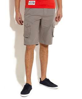 Pale Grey (Grey) Belted Combat Shorts  234656402  New Look