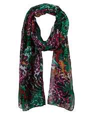 null (Multi Col) Tropical Print Scarf  245112999  New Look