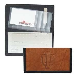 Indiana Hoosiers Leather/Nylon Embossed Checkbook Cover