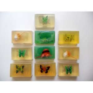 10 Translucent Glycerin Novelty Animal Toy Soap Bars for Kids Children 