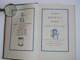 JOHNS BROWNS BODY ; CIVIL WAR EPIC, HARDCOVER, 1928 SECOND EDITION 