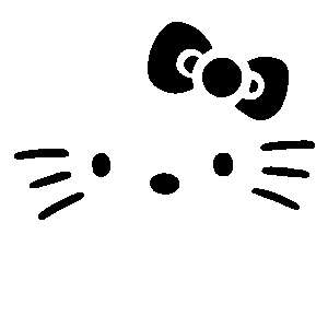 Hello Kitty Night Face iPhone Cell Phone Sticker Decal  