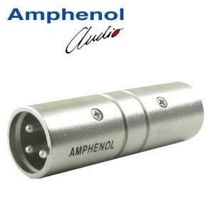  Amphenol AC3M3MW XLR Male to Male Adaptor, Prewired, Metal 