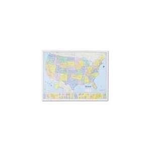   Map® Hammond Deluxe Laminated Rolled Political Reference World Map