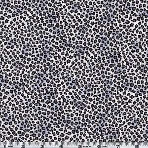  45 Wide Safari Snow Leopard Black/White Fabric By The 
