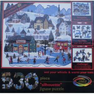  577pc. Silhouette Puzzle Here Comes Santa Toys & Games