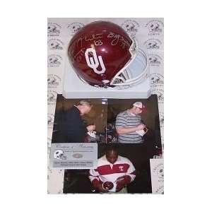 Billy Sims, Steve Owens  Riddell   Autographed Mini Helmet   Oklahoma 