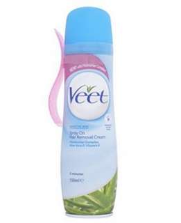 Veet Spray on Hair Removal Cream Sensitive 150ml   Boots