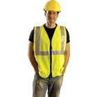   unlike most other two tone vests our orange trim is ansi compliant