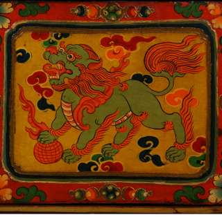 Tibetan Antique Painted Square Coffee Table 25Z22  