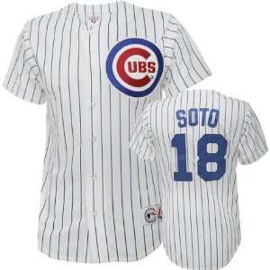  Men`s Chicago Cubs #18 Geovany Soto Replica Home Jersey 