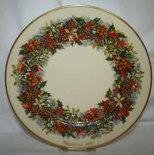 Lenox Colonial Christmas Wreath Plate 1981 Virginia  