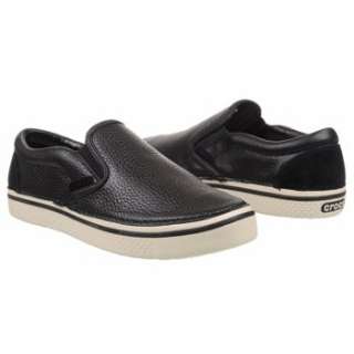 Mens Crocs Hover Slip On Leather Black/Stucco Shoes 