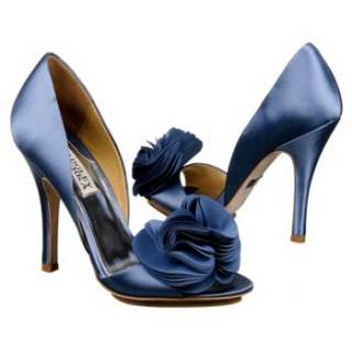 Womens Badgley Mischka Randall Blue Satin Shoes 