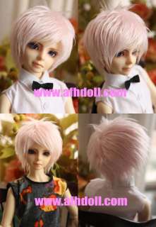 SD Super Dollfie 8~9 1/3 Fur Wig BJD doll hair pink  