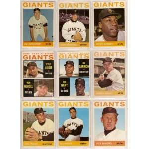 San Francisco Giants 1964 Topps Baseball Team Lot (21 Cards) (Willie 