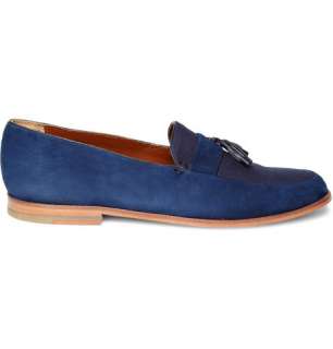   Shoes  Loafers  Loafers  Suede and Canvas Tassel Loafers