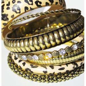  Fashion Leopard Multi Line Bangle 