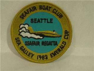 Seafair Boat Club Sea Galley 1983 Emerald Cup Patch  