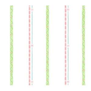 Pink and Lime Squiggle Stripe Wallpaper 