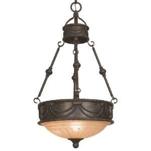   with Spanish Scalloped Glass in Earthen Bronze Finish, 18.5 x 35.25