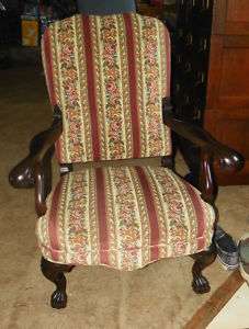 Mahogany Carved Karpen Armchair Parlor Chair  
