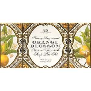 Asquith & Somerset Orange Blossom Natural Vegetable Soap Bar Set 3 X 5 