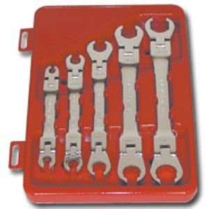  5 Piece SAE Flex Head Line Wrench Set