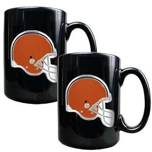 Cleveland Browns 2 Piece Matching NFL Ceramic Coffee Mug 