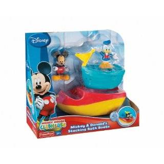 Fisher Price Disneys Mickey And Donalds Stacking Bath Boats